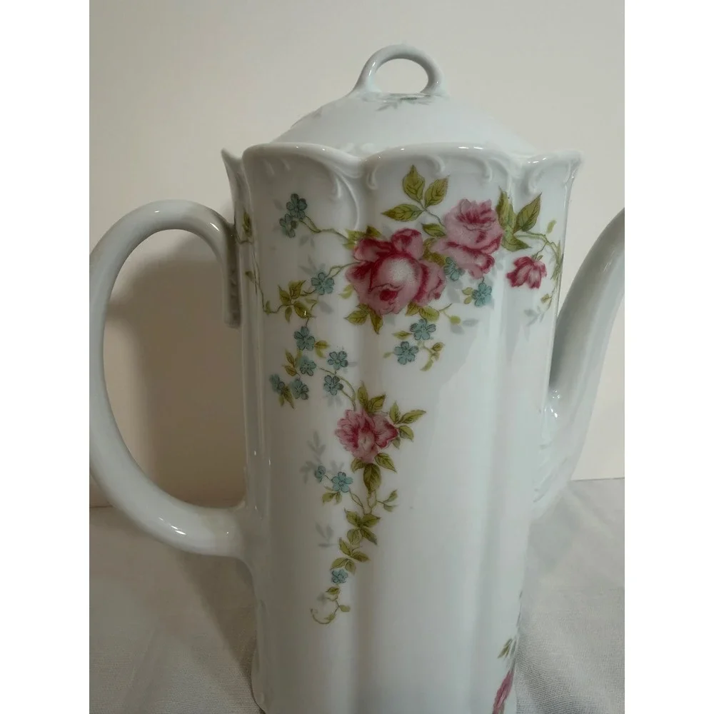 Rosenthal Classic Rose Collection VTG Coffee Pot Pink Floral Porcelain Germany
